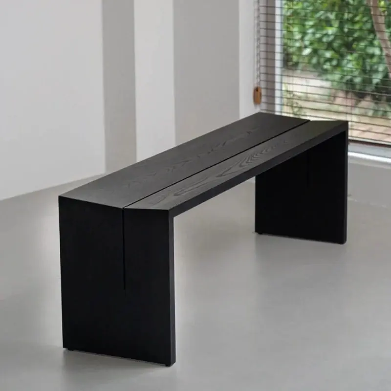 Wabi Ash Log Dining Table  Bedroom Sail Bench Shoe Change Bench Minimalist Bench