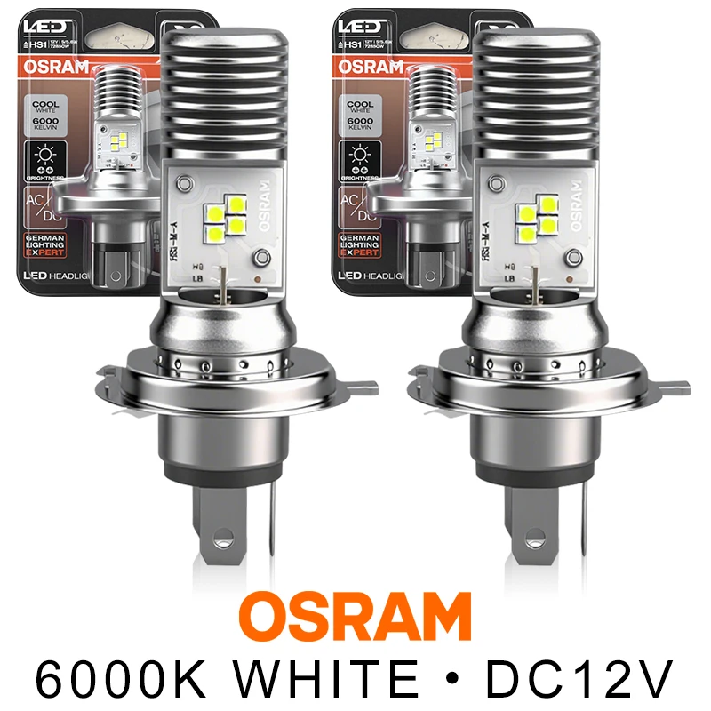 OSRAM LEDriving HL HS1 7285CW Phare LED Moto Voiture Faisceau Haut et Bas HS1 NOUVELLE GÉNÉRATION H4 Ampoule LED Moto PX43t 6000K DC AC 12V