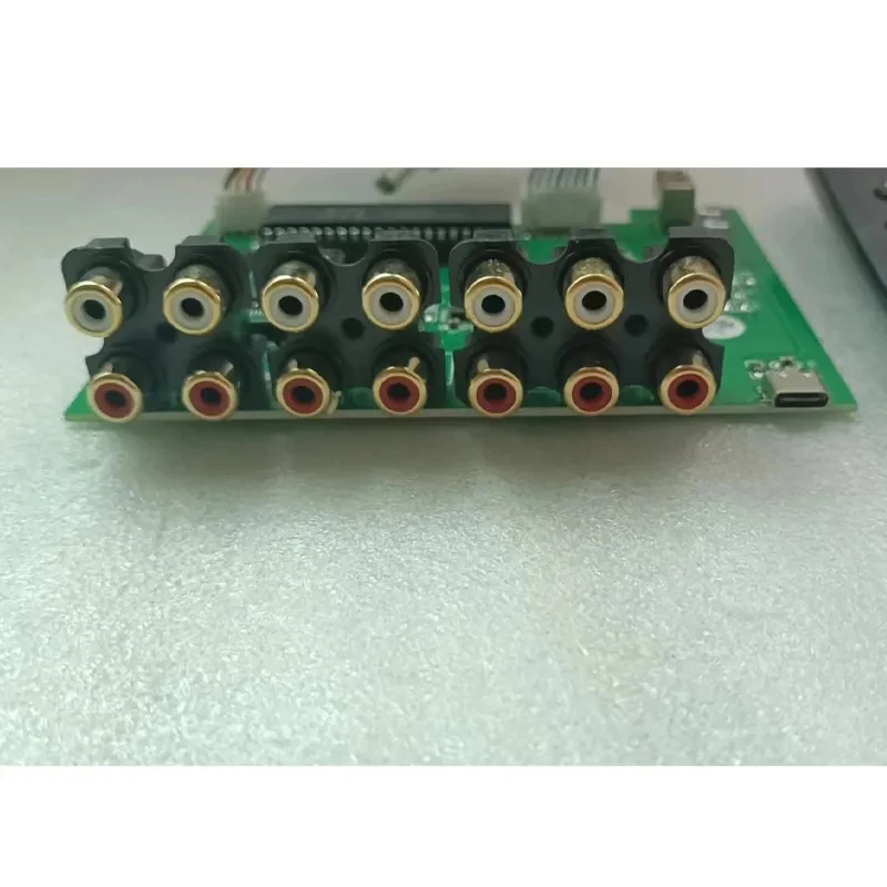 M62446 6-Channel Remote Control Volume Infrared Controlled Preamp LCD Display 5.1 Audio Volume Preamp NE5532 Operational Amplifi