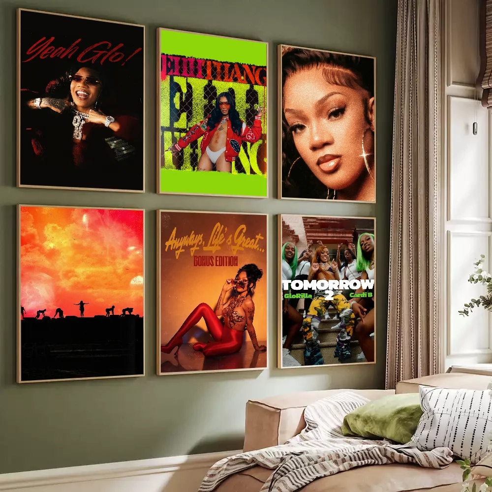 G-Glorilla Yeah Glo Album Poster Prints Artwork festival Bedroom Club living room Home Deco