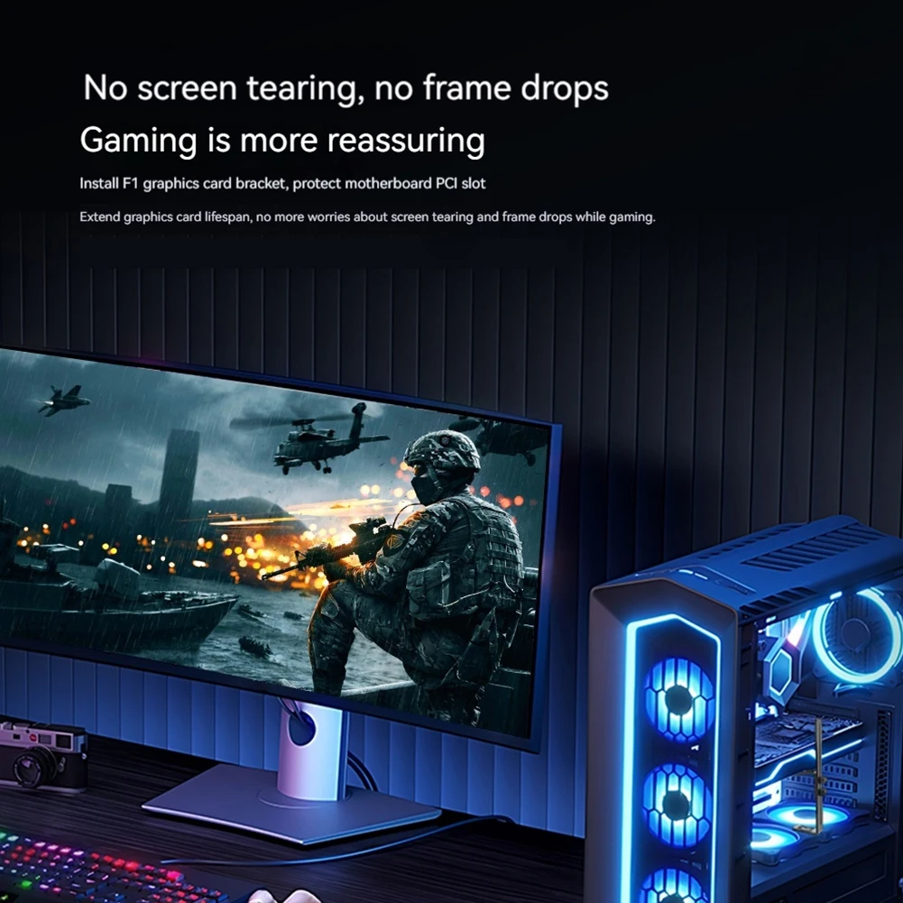 سبائك الألومنيوم حامل بطاقة الرسومات GPU دعم ثابت قوس مقاومة للاهتراء الصدأ واقية بطاقات الفيديو الوقوف لتقوم بها بنفسك تجميع الكمبيوتر #3