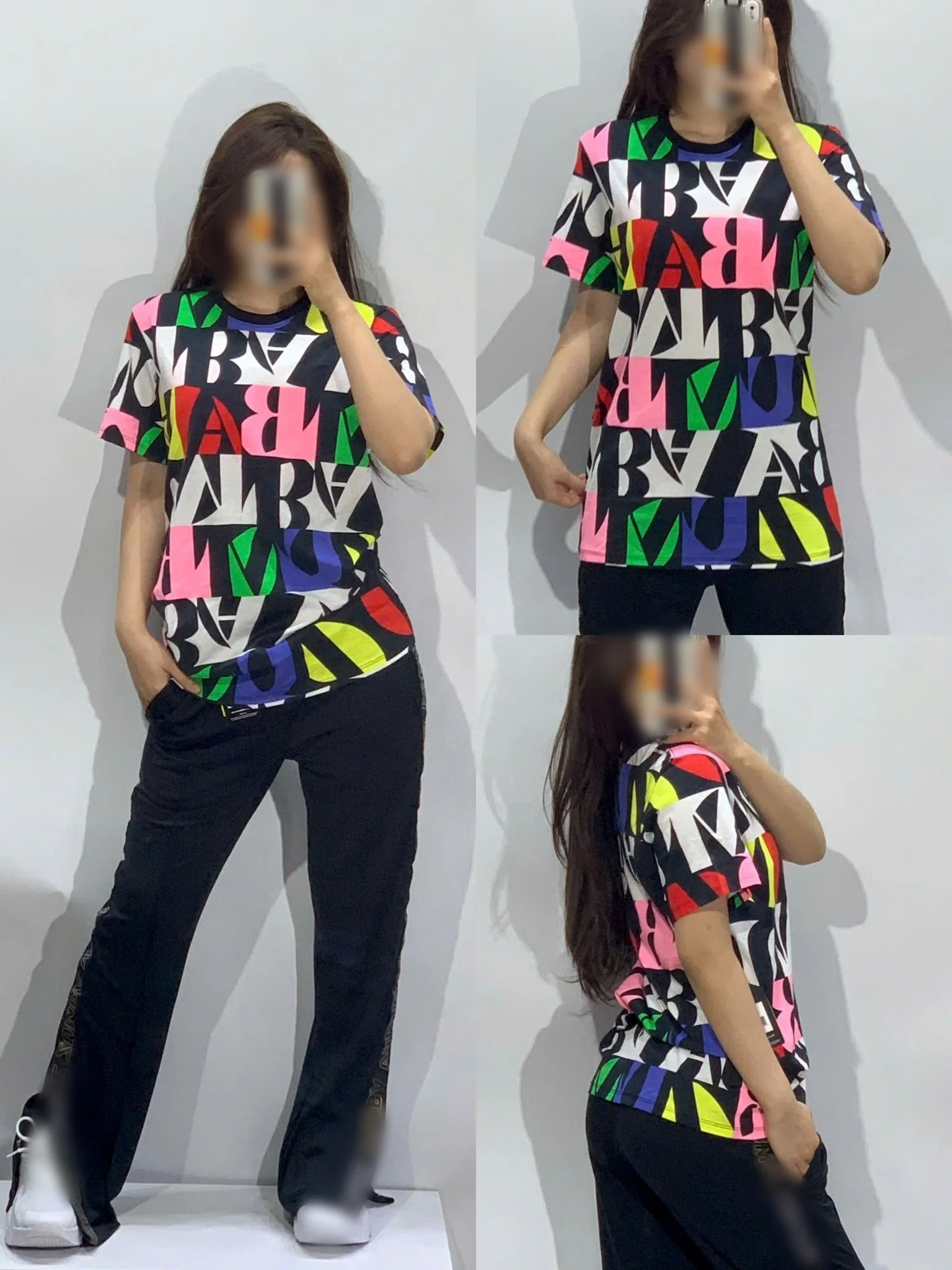 2025 ملابس اللياقة البدنية ملابس الرقص الرياضة الجري تي شيرت فضفاض تي شيرت 0299