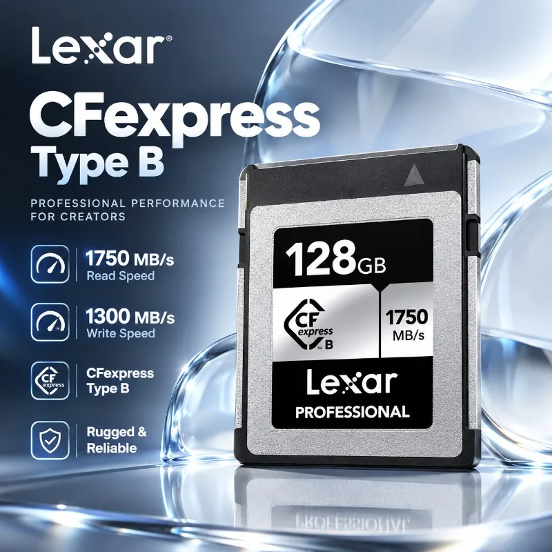 Lexar CFexpress Type B Memory Card 512GB Read 1750MB/s CF express Type B Card 128GB 256GB Storage Card For 8K RAW Video