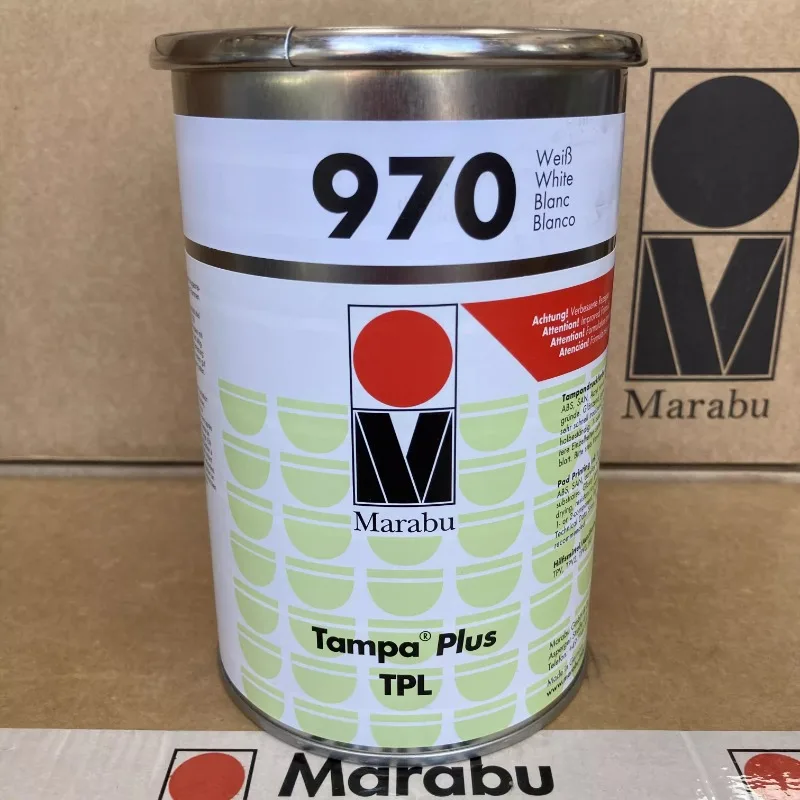 Marabu Genuine German Malebold Ink Plastic High Eco TPL970 White High End Silk Screen Pad Printing Ink