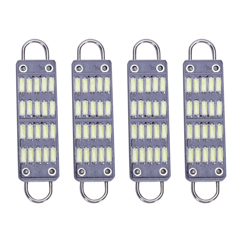 Bulb 44Mm Bright White Festoon Led Bulb,20 Smd Rigid Loop 1.73 Inch Interior  e Map Led Lights 561 562 567 564,Pack Of 4