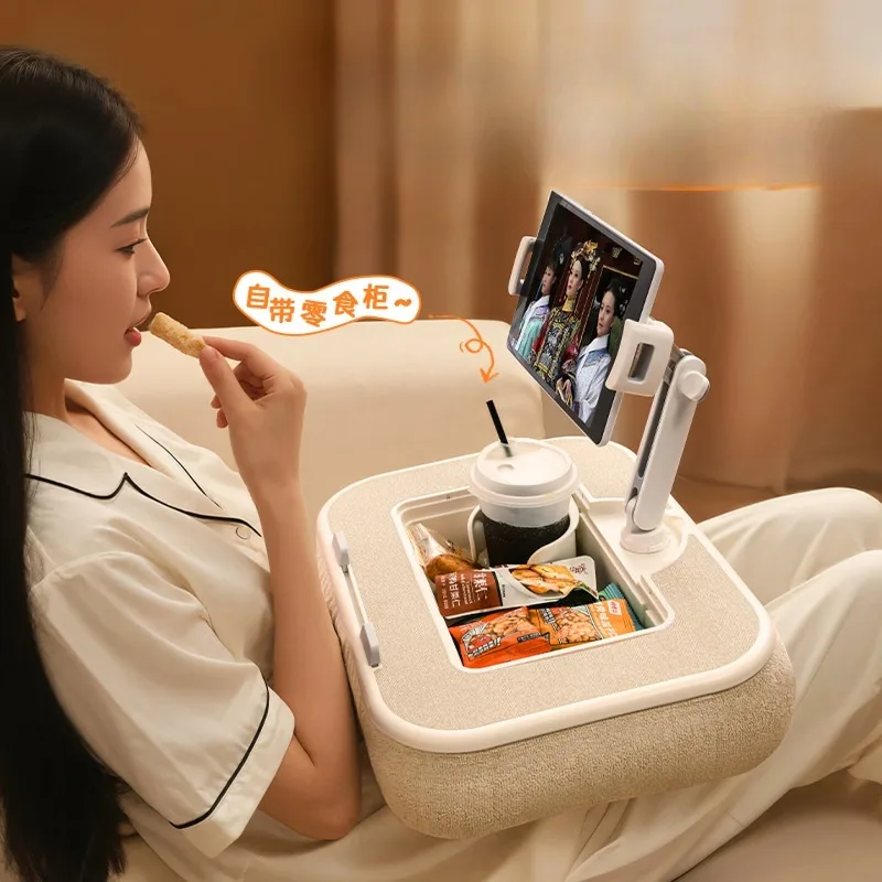 Universal Phone Pillow Stand, Tablet iPad Holder with 360 Rotation, Foldable Lazy Stand for Bed Sofa Desk, Soft Cushion Mount