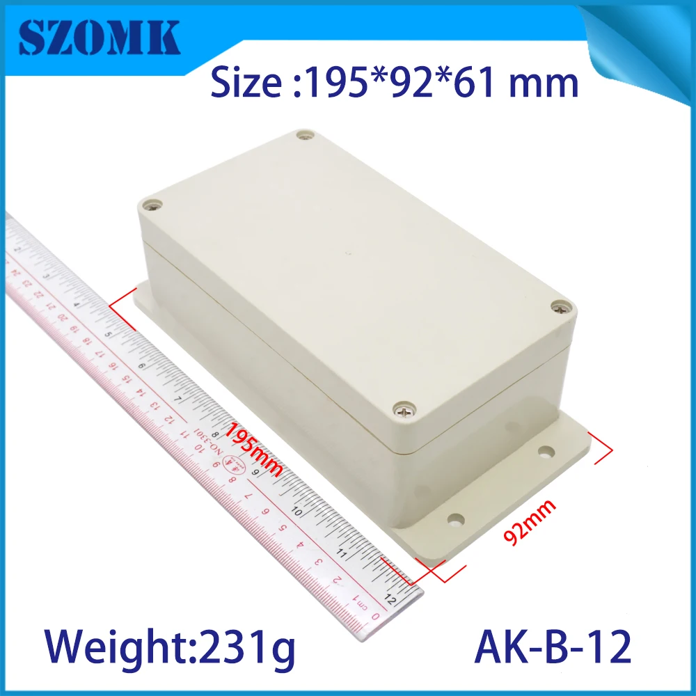 195*90*60mm Pcb Control Box Customized Waterproof Wall Mount Enclosure Electrical Connector Box