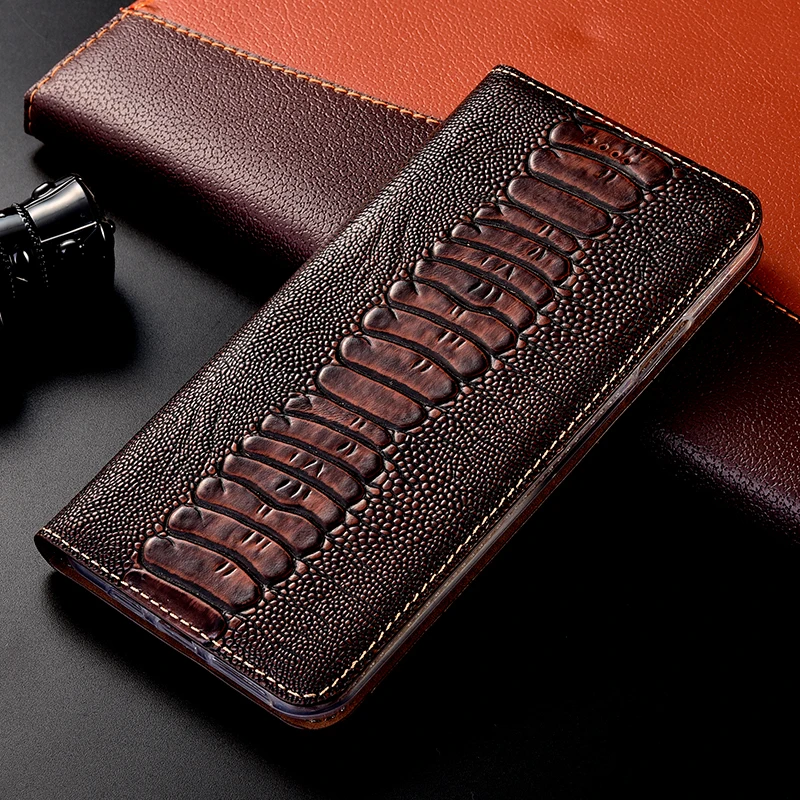 Ostrich Foot Leather Phone Case For Samsung Galaxy J2 J3 J4 J5 J6 J7 J8 Plus Core 2017 2018 Wallet Cases Magnetic Flip Cover