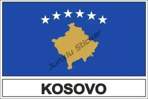 Kosovo with Flag Vinyl Sticker Funny Kosovo Albania Double-Headed Eagle PVC Car Decal Accessories for Cars Phone Laptop