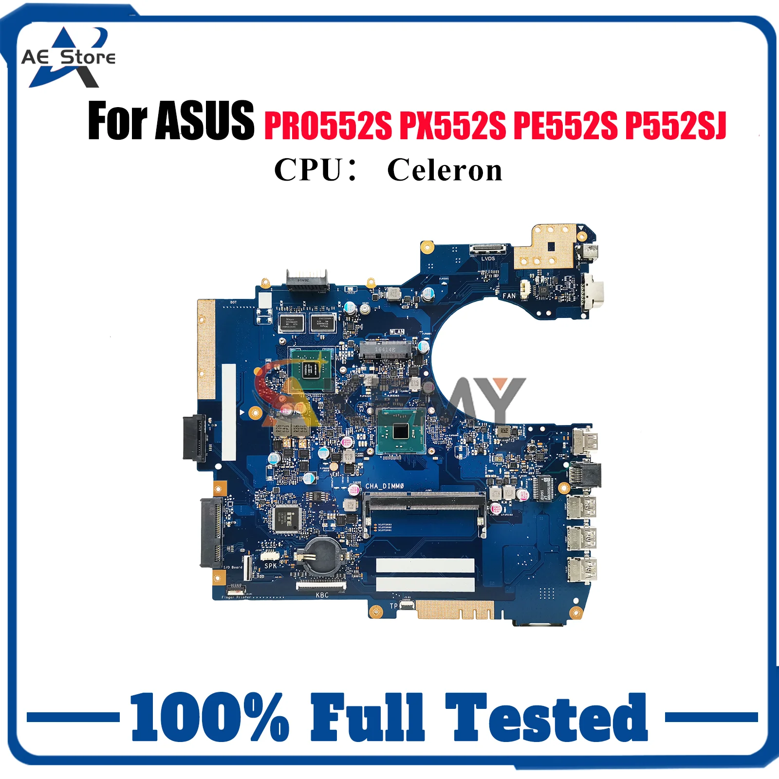 

P552SJ Материнская плата для ноутбука ASUS ProArt P552SJ P552S PX552S PRO552S PE552S Материнская плата для ноутбука с процессором Celeron 105% теста в порядке