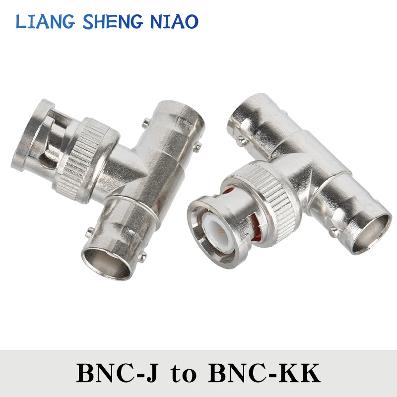 1pcs BNC tee BNC two-way BNC male to female BNC-JJ BNC-KK BNC series conversion connector BNC RF Coaxial Cable connector