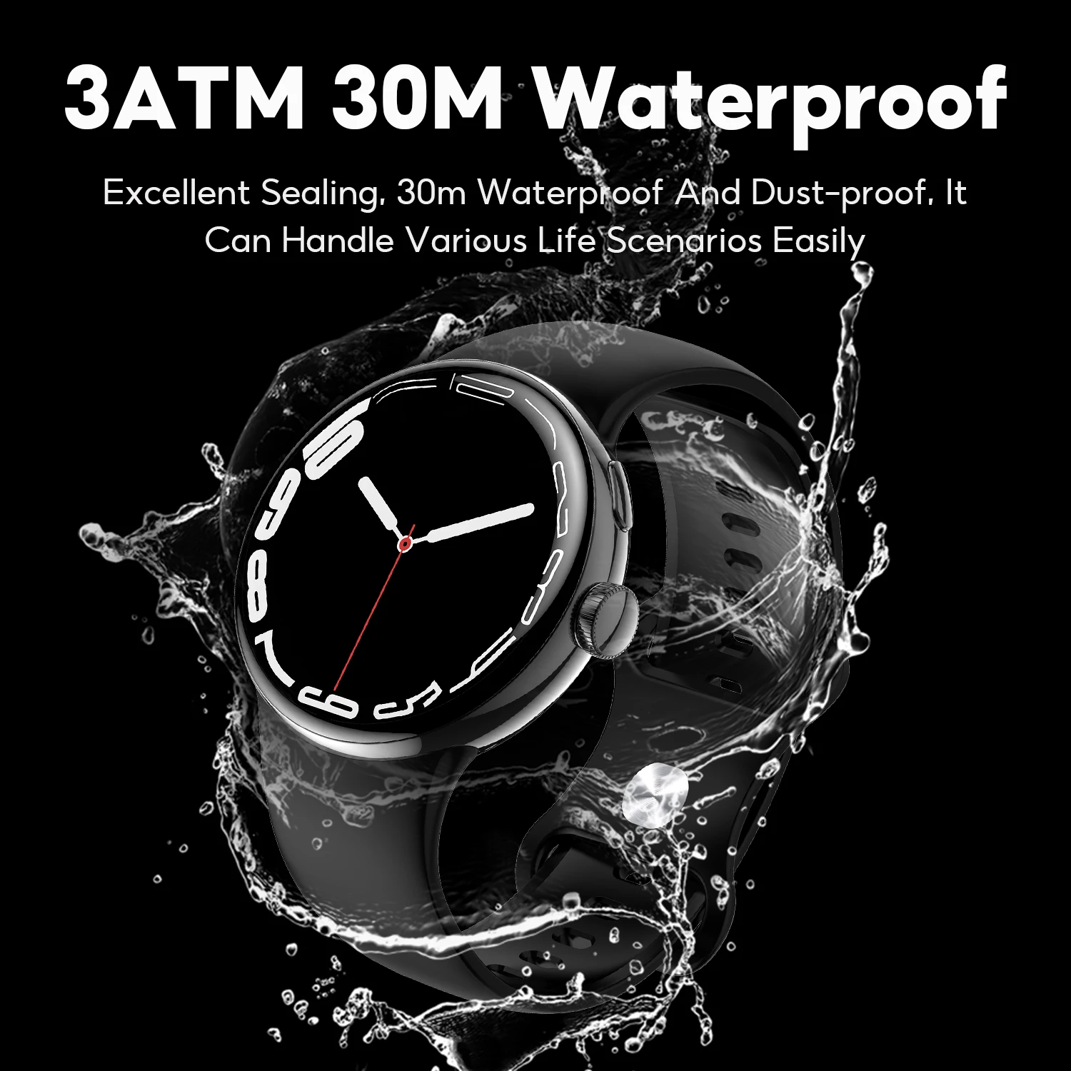 WIFIT Smart Watch 1.3-inch Display Bluetooth Link, Multi functional Smart Watch with Call/Health/Exercise Monitoring, Waterproof