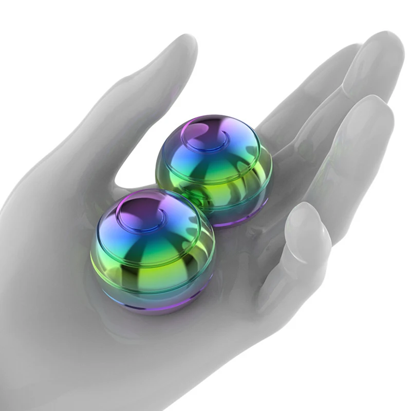 Kids Adults Decompression Toys Spinning Desktop Sphere Fingertip Gyro Creative Metal Fingertip Gyro Kinetic Round Spinner Toys