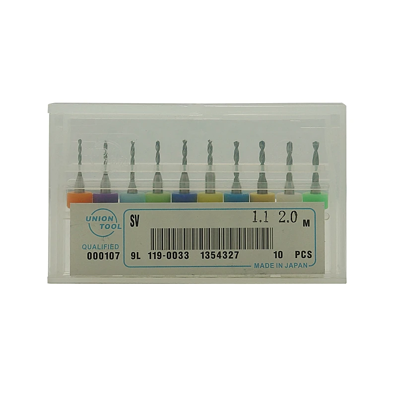 10 pezzi PCB mini set di punte da trapano trapano in metallo duro di acciaio al tungsteno per kit di utensili per punte per macchine router CNC 3.175mm