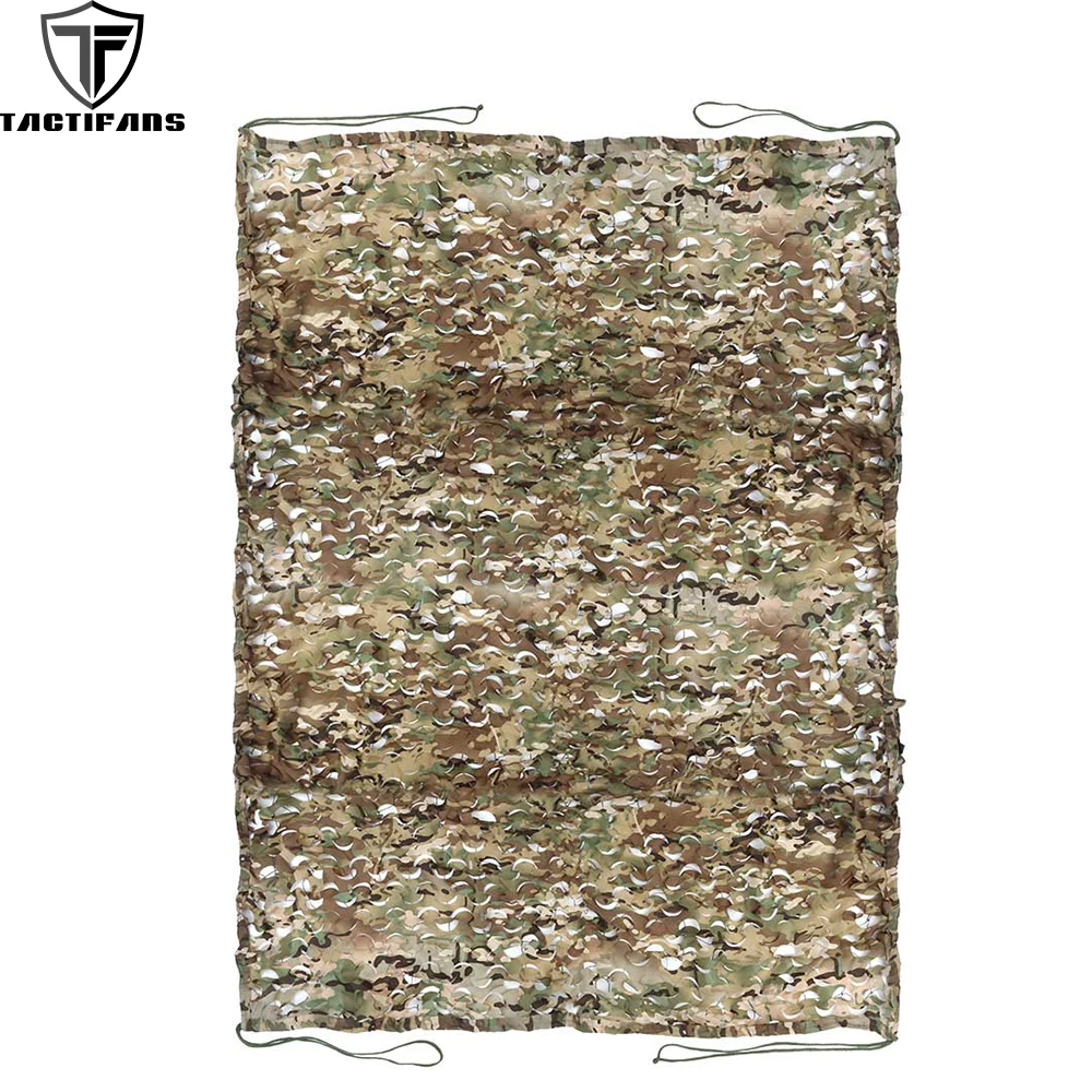 Tactical 1.5*2M Camouflage Net Concealment Netting CS Wargame Outdoor Hiding Portable Lightweight Polyester Fibre Army Shade Net