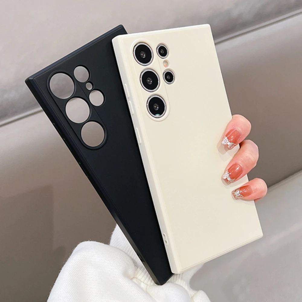 

Pop Square Liquid Silicone Case For Samsung Galaxy S24 S23 Ultra S22 Plus A32 A51 A52 A53 A72 A73 Protective Soft Fabric Phone C