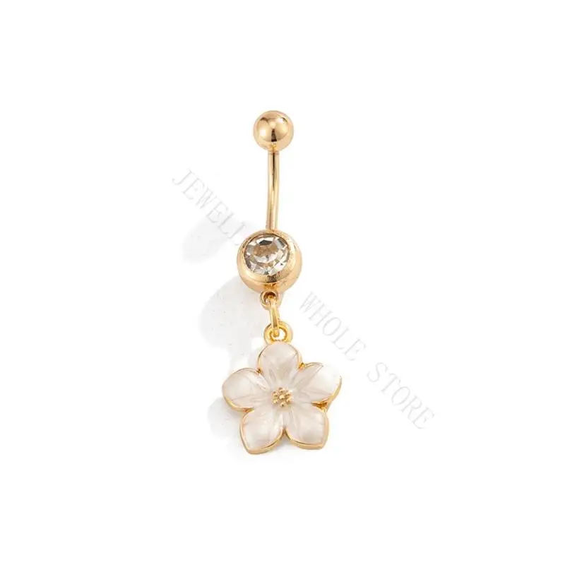 R7UF Belly Piercing Belly Rings Piercing Jewelry Stainless Steel Texture for Stylish Individuals Seeking Unique Accessories