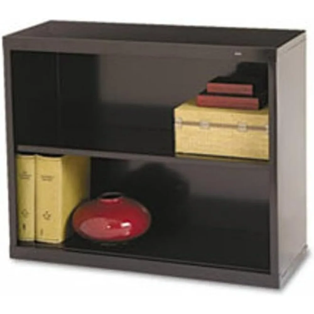 

2 Shelf Modular Shelving Bookcase, 28" H X 34-1/2"W X 13-1/2"D, Black,Bookcases