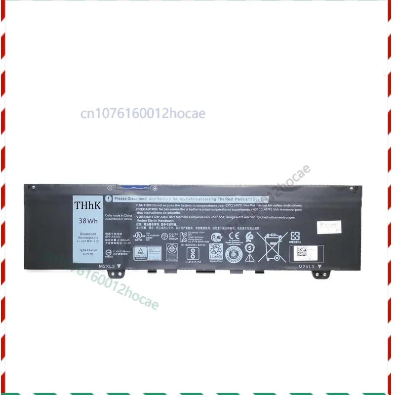 

THHK 38Wh F62G0 F62GO Laptop Battery For Dell Inspiron 13 7370 7373 7380 7386 Vostro 13-5370 P83G P87G P91G