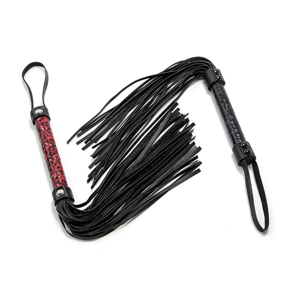 New PU Non Slip Leather Horse Whip Crop Tassels Short Whip With Handle Equestrian Whip Teaching Riding Crop Horses Accessories