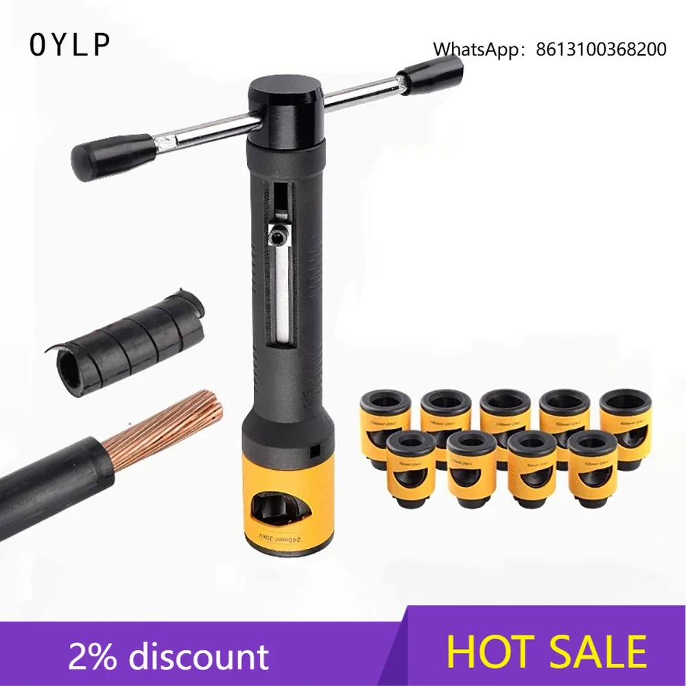 OYLP SW-12 High Voltage Cable Stripper Fast Single-Core Wire Insulation Stripping Machine Sleeve-Type Wire Stripper