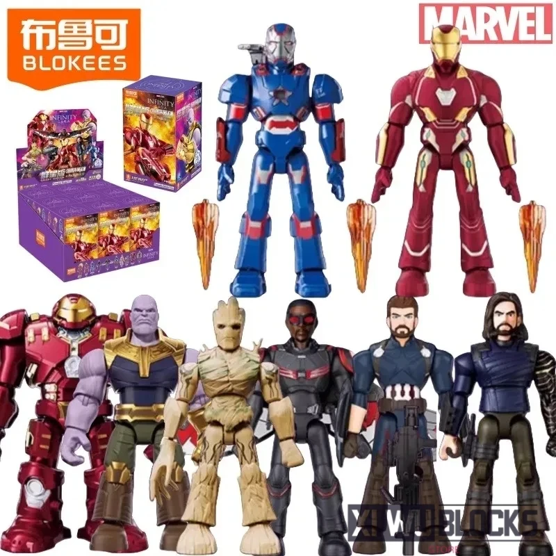 

BLOKEES Marvel Building Blocks Unlimited Legend Galaxy Version 3 Iron Man Thanos Groot Assembling Toy Model Ornaments Gifts