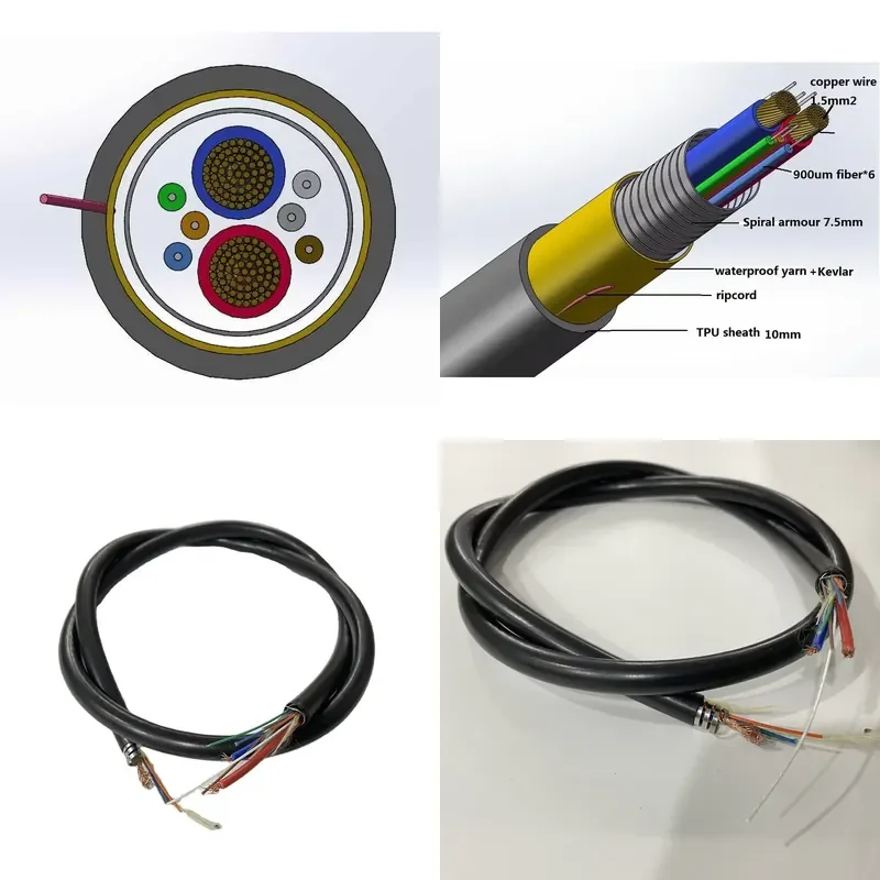 High Efficiency Power Supply Hybrid Optical Fiber Cable With Copper Wire for Access Network