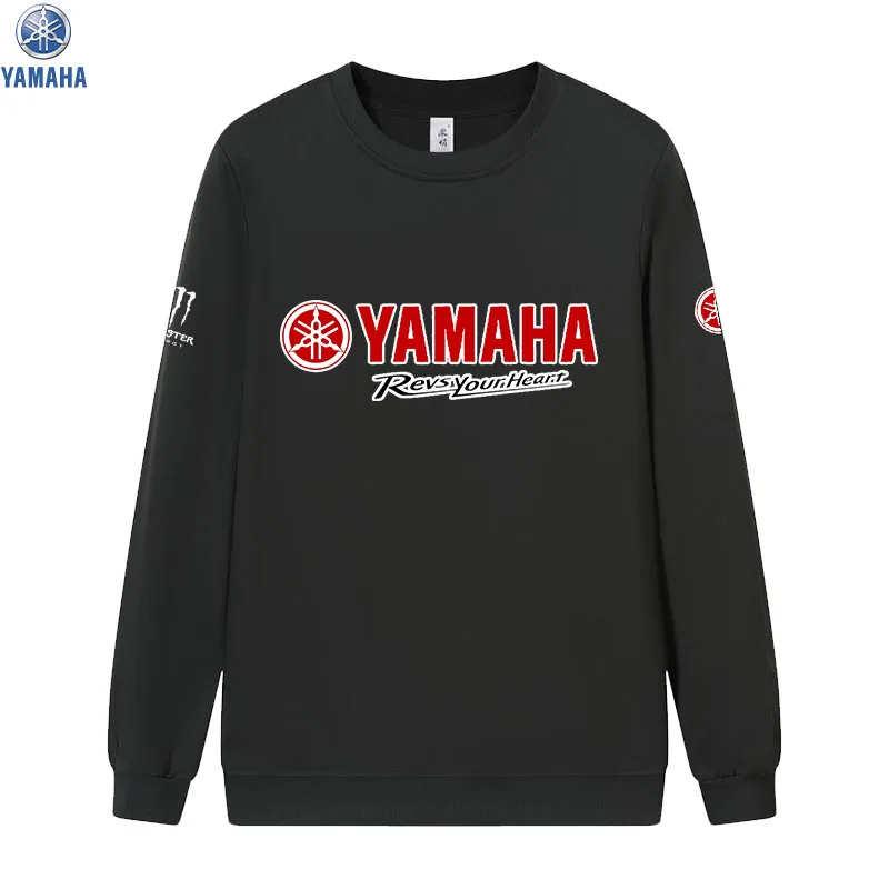 2026 Yamaha Spring/Summer Lightweight Men's/Women's Solid Color Round-neck Long-sleeve Loose-Fitting Sporty Suit Top Classic Dur