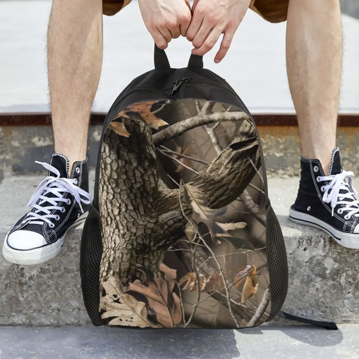 

Камуфляжный рюкзак с настоящим деревом, рюкзак большой емкости, детская сумка для книг, школьная сумка, сумки на плечо для мужчин и женщин