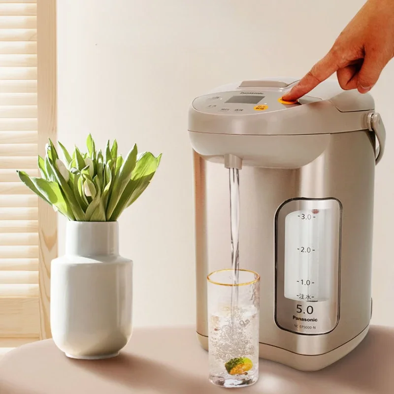 Электрический чайник, сохранение тепла, удаление хлора, встроенный электрический чайник с постоянной температурой, 5 л, бытовая техника, 3)لاية