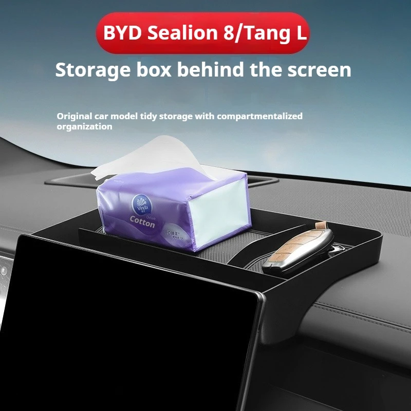 

Fit For BYD Sealion 8 Tang L Dmi/P EV Screen Rear Storage Box Center Console Armrest Box Storage Organizer