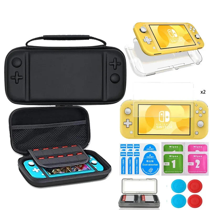 

Подходит для Switch Lite Shell Kit Bag сумка для хранения игровой консоли кронштейн защитный чехол набор из закаленной пленки игровые аксессуары