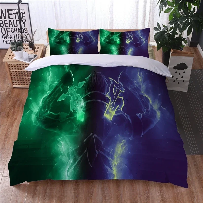 Sword Art Online 3d Duvet Cover Set Pillowcase Twin Full Queen King Bedding Set Cartoon Digital Printing Comforter Cover Sets