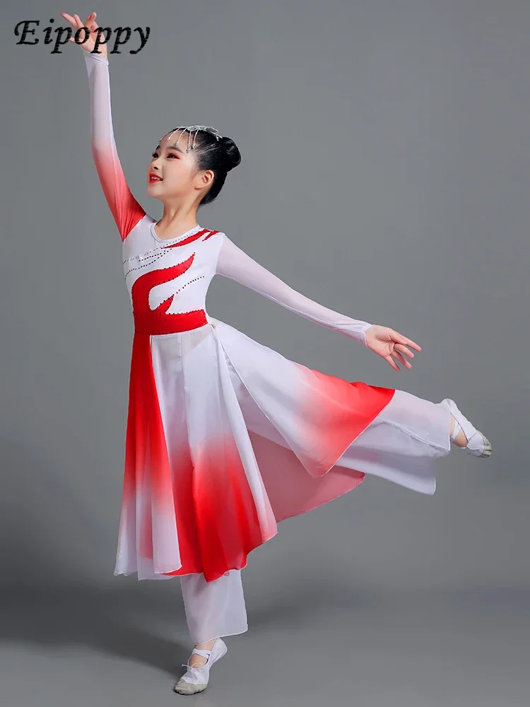 Kinder Wanjiang Dancing Dress New Year 'S Day Koor Kleding Meisjes Klassiek Danskostuum