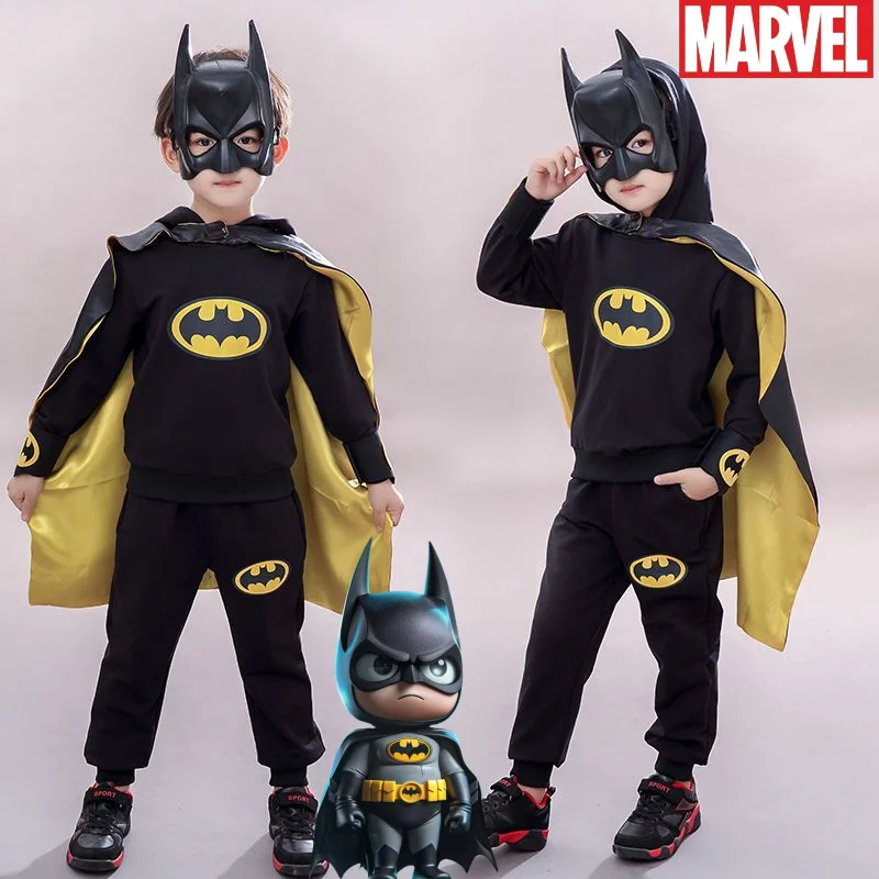 

Marvel series Batman children's spring and autumn fashion cartoon animation peripheral design soft casual and versatile set