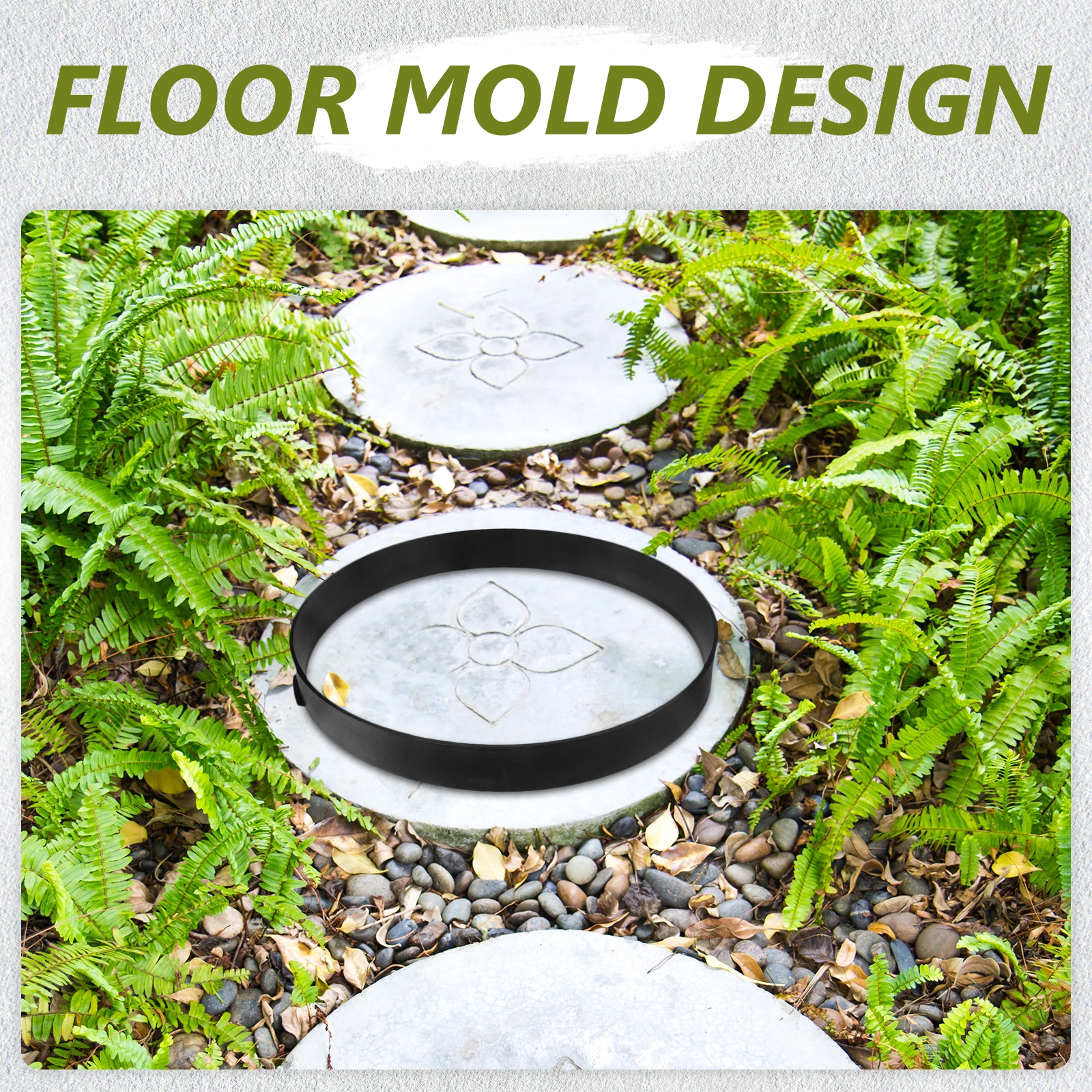 

Cement Floor Tiles Mold DIY Path Maker Concrete Paver Molds Black Shape Demold Plastic Material Garden Beautify Grass Protect