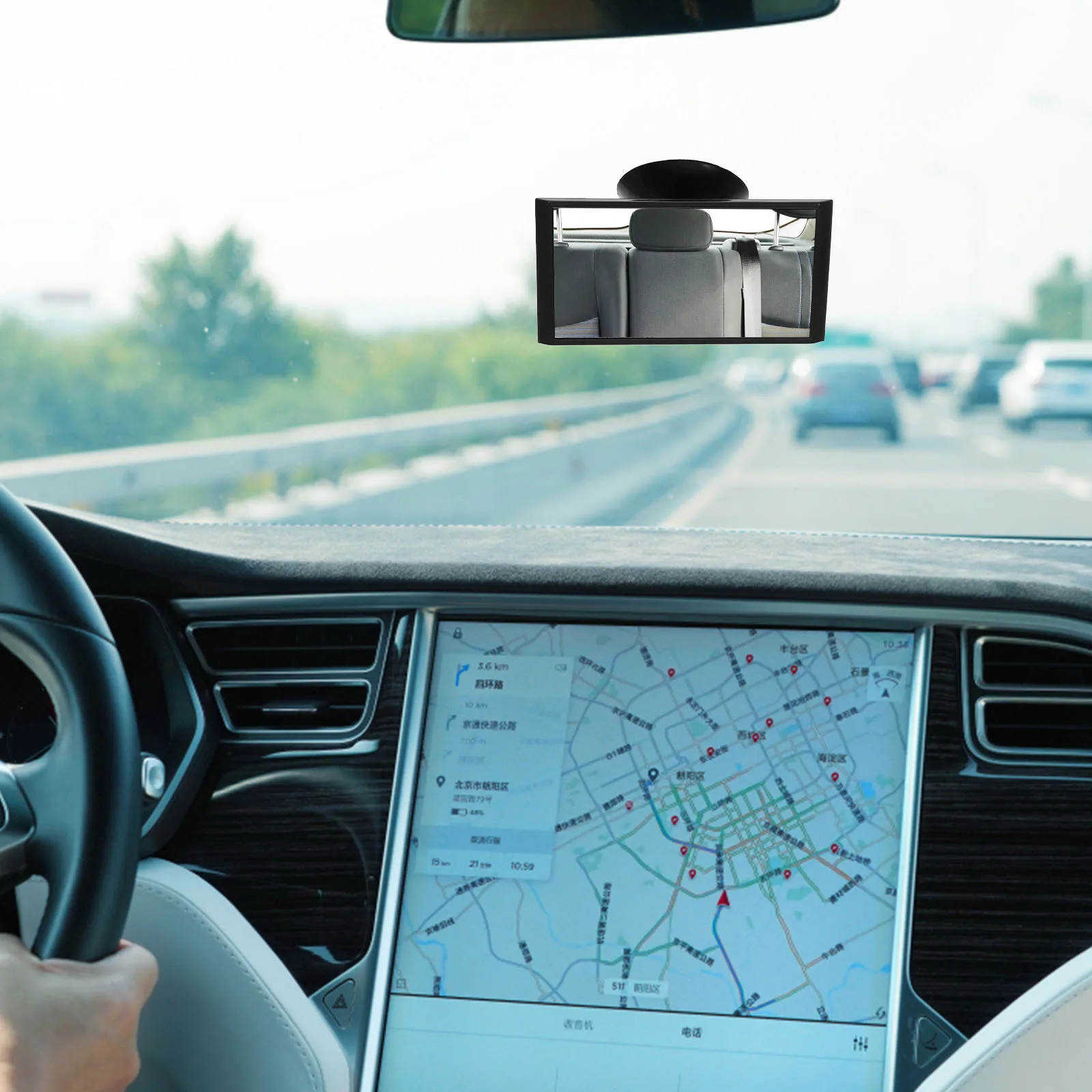 

1Set 360degree Rotating Car Interior Rearview Mirror for Baby Clear View Adjustable No Tools Required Multifunctional