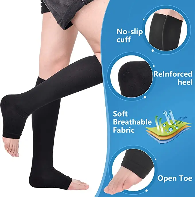 10 Styles Compression Stocking Prevent Calf Varicose Veins Soreness Pressure Cycling Professional Leg Support Nurse  Women Socks