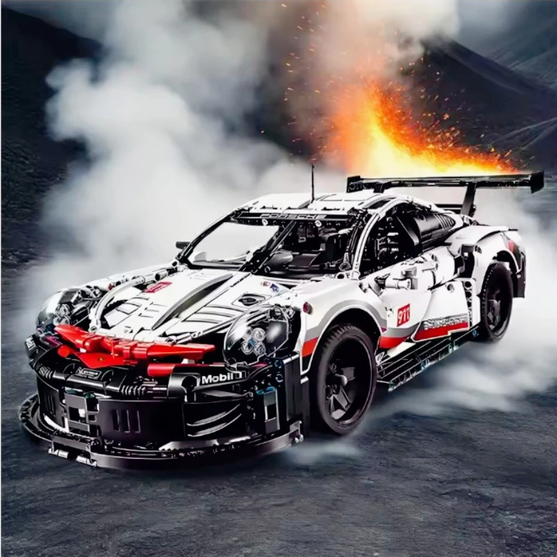 

1580 шт. + набор для сборки гоночного автомобиля Technic, масштаб 1:8, механические кирпичи, модель игрушки «сделай сам», креативная коллекция, подарок, декор для домашнего офиса