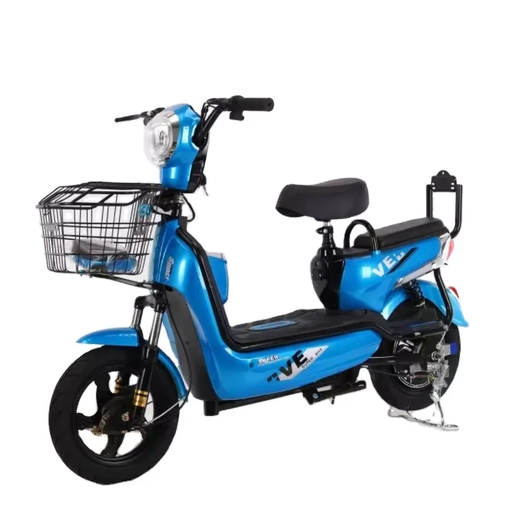 Urban Leisure Electric Scooter Moped Electric Bicycle Steel Customized Logo 48V Rear Hub Motor LEAD-ACID Battery Electronic Bike