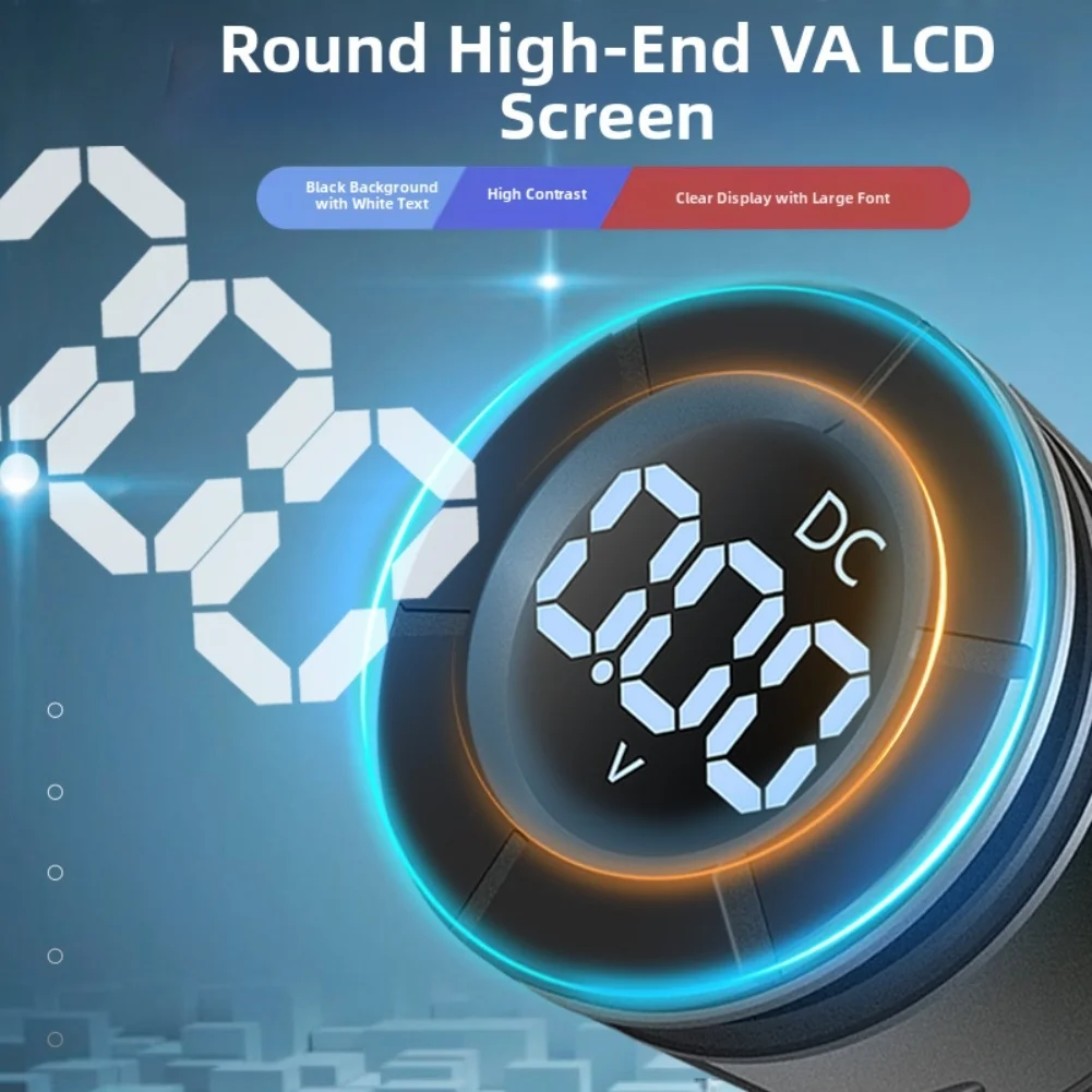 Large Font Display DC Voltmeter Measurement Monitoring For Indoor Use High-quality ABS Plastic Measurement Range 30V-500V