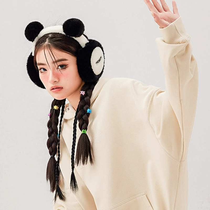 Panda Ear Muffs Earflap Foldable Panda Ear Warmer Panda Earmuffs Ear Cover Drop shipping