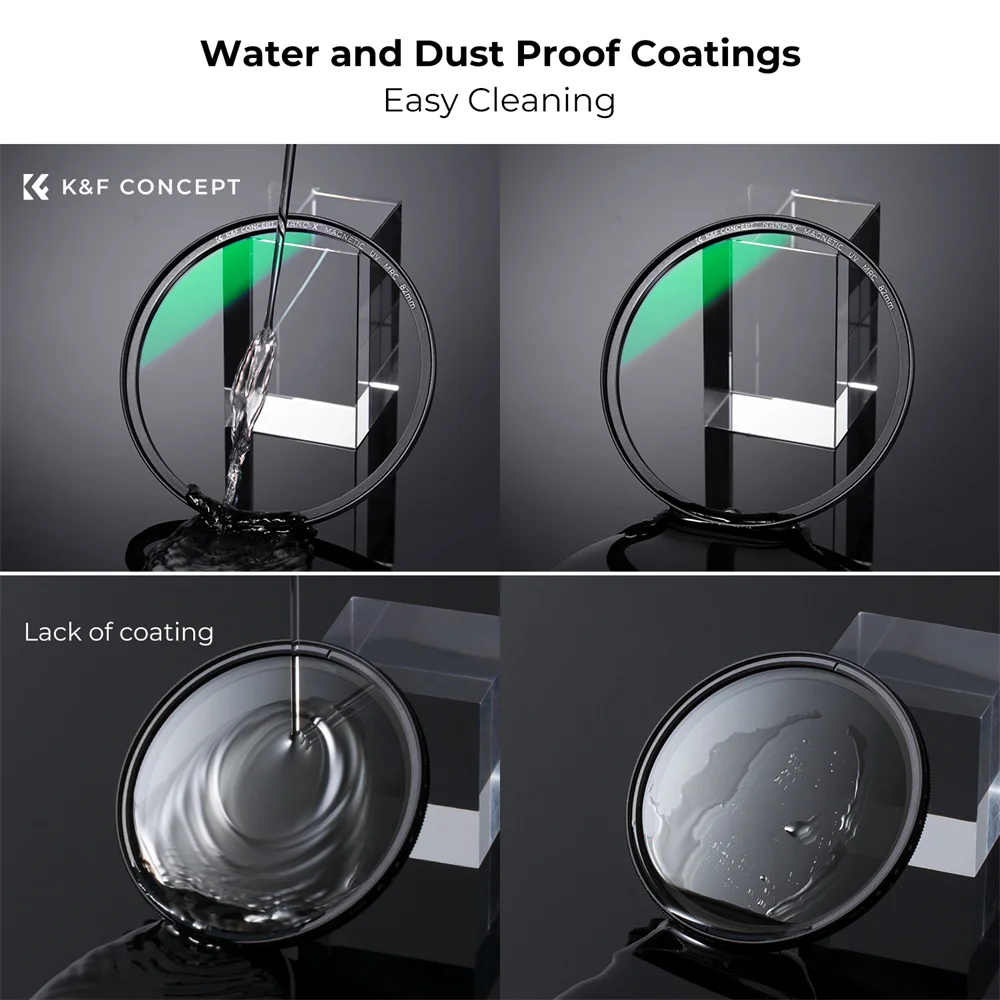 K&F Concept 82mm Nano-X Series Magnetic MCUV Filter HD Scratch-Resistant Anti-Reflection Green Film with Magnetic