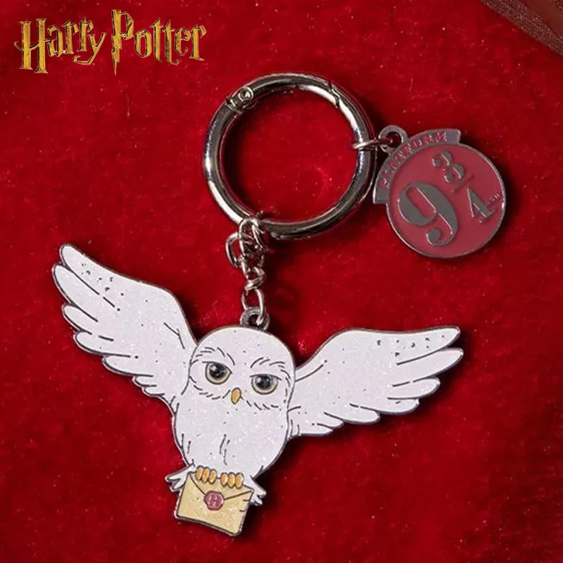 MINISO Harry Potter Kawaii Golden Snitch Hedwig Pendant Bag Keychain Cute Pendant Harry Potter Birthday Gift