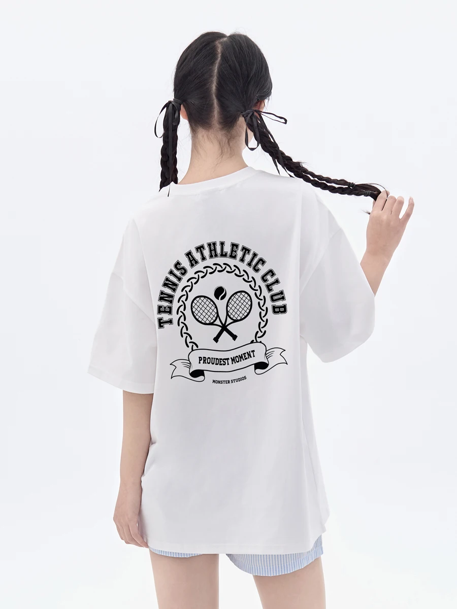 

Plus Size BTK Trendy Brand Breathable Sunscreen Loose Short Sleeve Women's Summer New American Casual Simple Versatile Couple