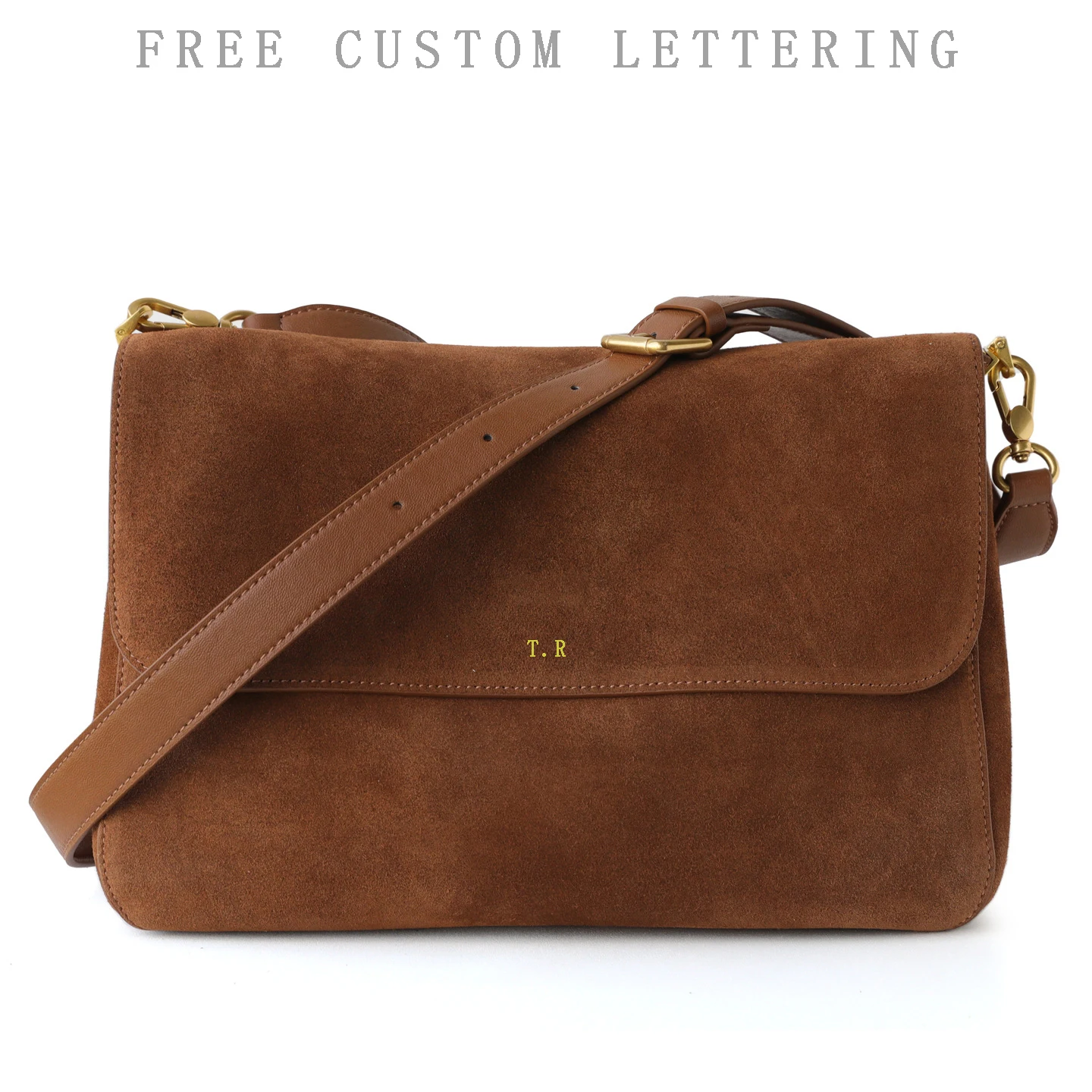 

Suede leather bag for women autumn winter new messenger bag vintage simple large capacity shoulder bag crossbody bag leather