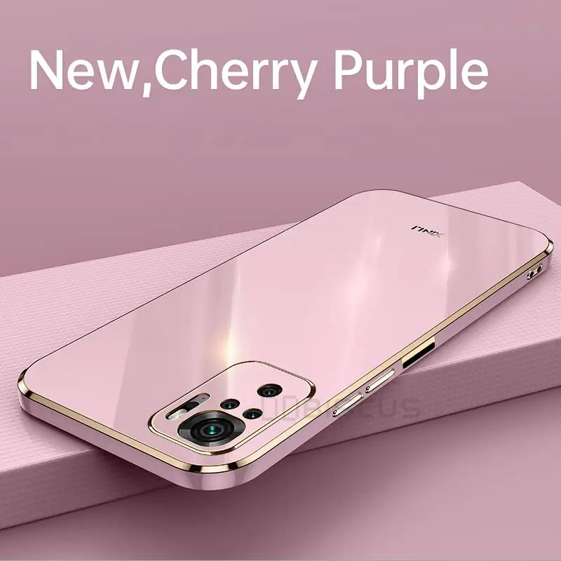 Case For Xiaomi Redmi Note 10 Pro 10S 7 8 8T Redmi Note 11 Pro 5G 11S Redmi 12 13C 12C A2 10C 9C A1 9A 9 Luxury Plating Silicone