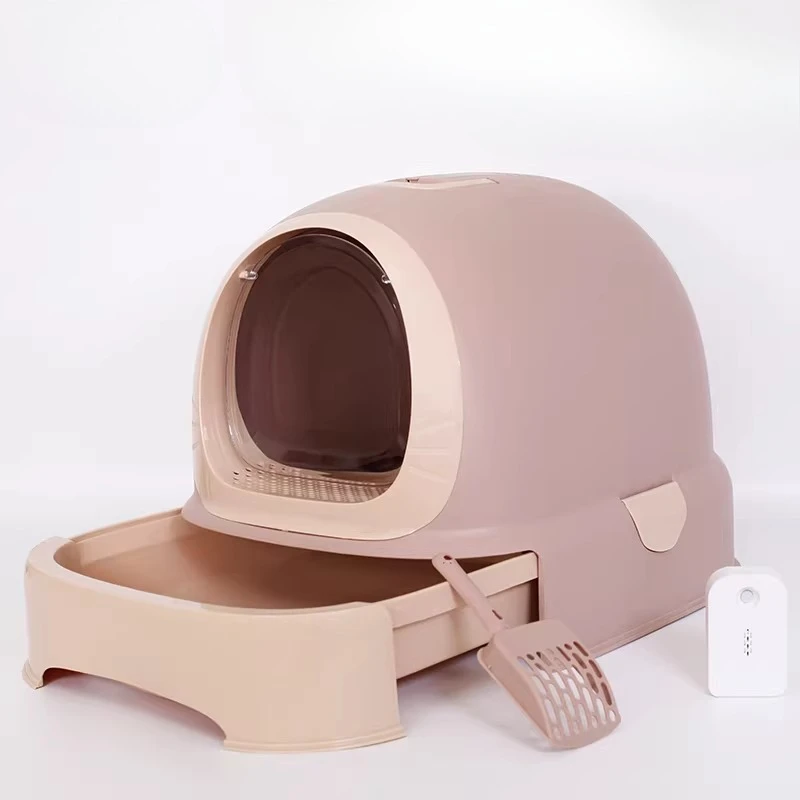 

Plastic cat Litter Box Training Closed Automatically cat Litter Box Self-Cleaning Castle For Automatische Kattenbak Home Items