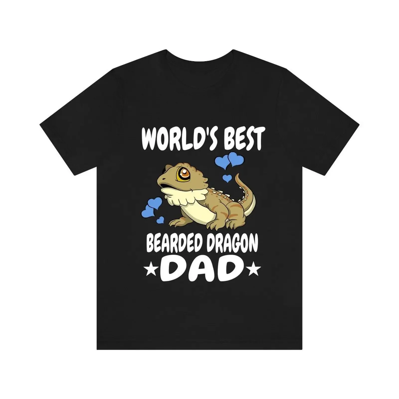 World's Best Bearded Dragon Dad T Shirt Funny Lizard Reptile Owner for Lover Father's Day Casual vintage Washed