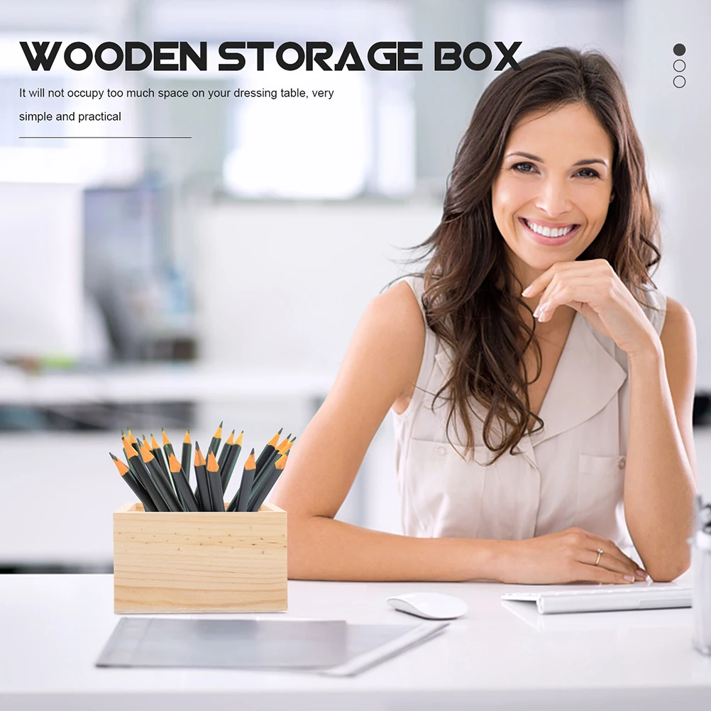 

4 Pcs Storage Wooden Box Desktop Boxes Organizers and Small Square for Crafts Rustic Jewelry Gift